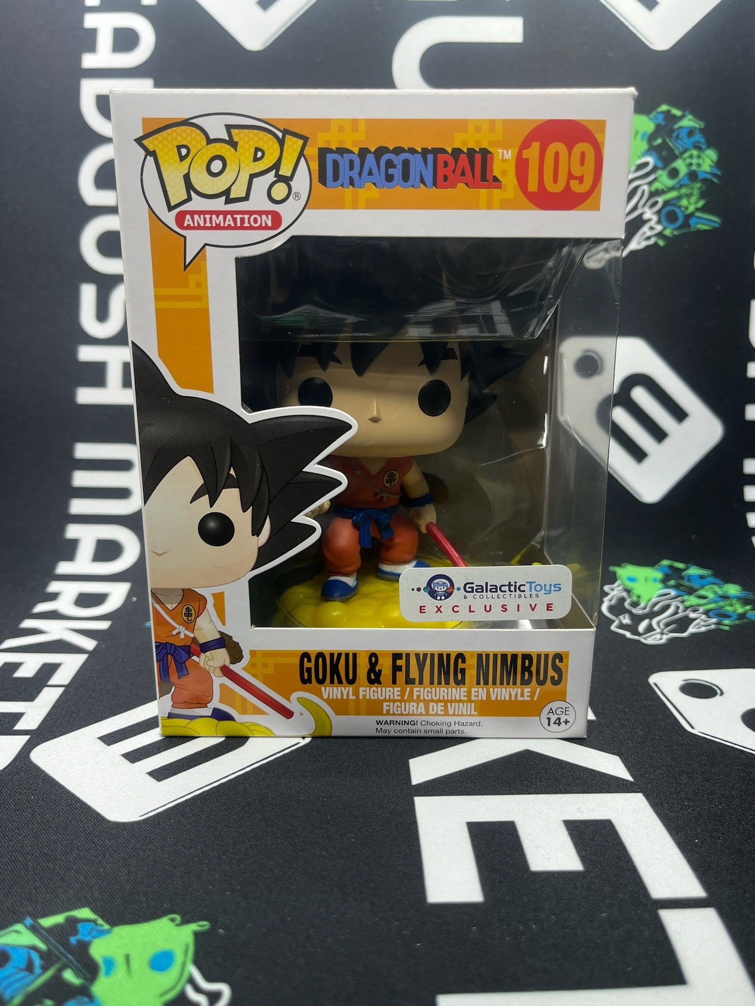 Goku fashion on flying nimbus pop